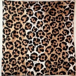 Coach Gary Baseman Cotton Leopard Scarf 20" Square